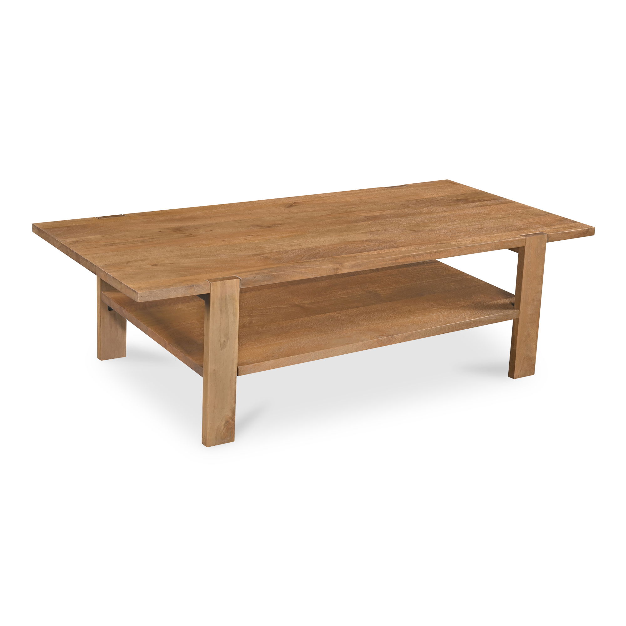 Workshop Coffee Table Vintage Brown, by Moe's Home, 54" width x 16" height x 26" depth View 5
