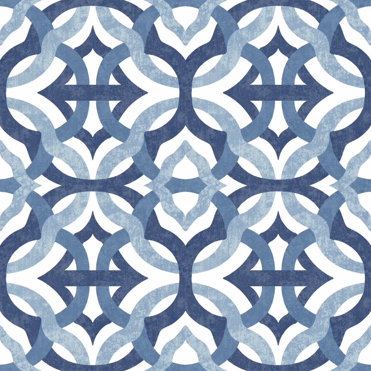 Tipton Blue Peel & Stick Wallpaper, by York Wall, 18'10.8" length x 1'6" width x 0.02" depth