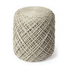 Allium Oatmeal Handwoven Wool Cylindrical Pouf thumbnail 0