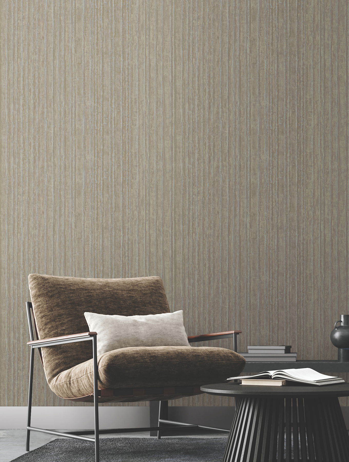 Vintage Tin Satin Brass Wallpaper large image 