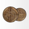 Clapp III (Set of 2) 20L x 20W Brown Round Wood Top with Black Metal Frame Nesting Accent Tables, Side & End Table by Mercana, 19" length x 19" width x 26" height thumbnail 9