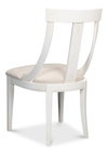 Deco Side Chair Cortina White Taupe, by Sarreid, 1'9" length x 1'8" width x 3'3" height thumbnail 11