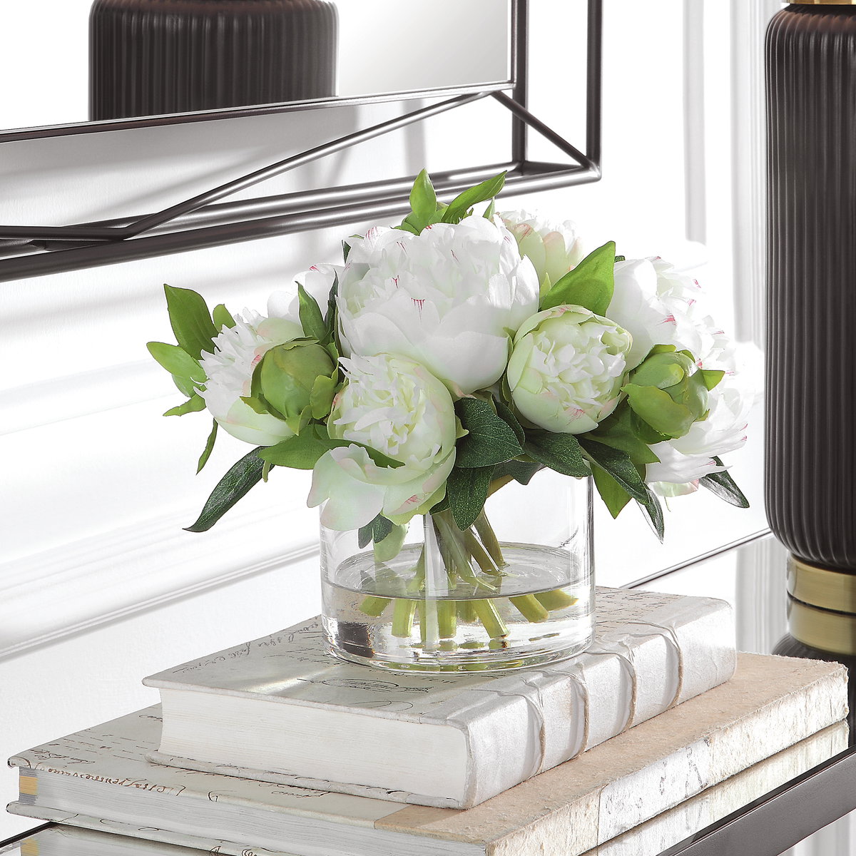 Garden Peony Bouquet, Artificial Plants & Flower by Uttermost, 10.25" width x 7.75" height x 10.25" depth View 2