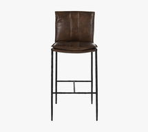 Online Designer Other Eugina Leather Barstool, Antique Brown