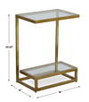 Musing Brushed Brass Accent Table, Side & End Table by Uttermost, 18" width x 24.25" height x 12" depth thumbnail 3