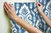 Hawthorne Ikat Blue Peel & Stick Wallpaper thumbnail 5