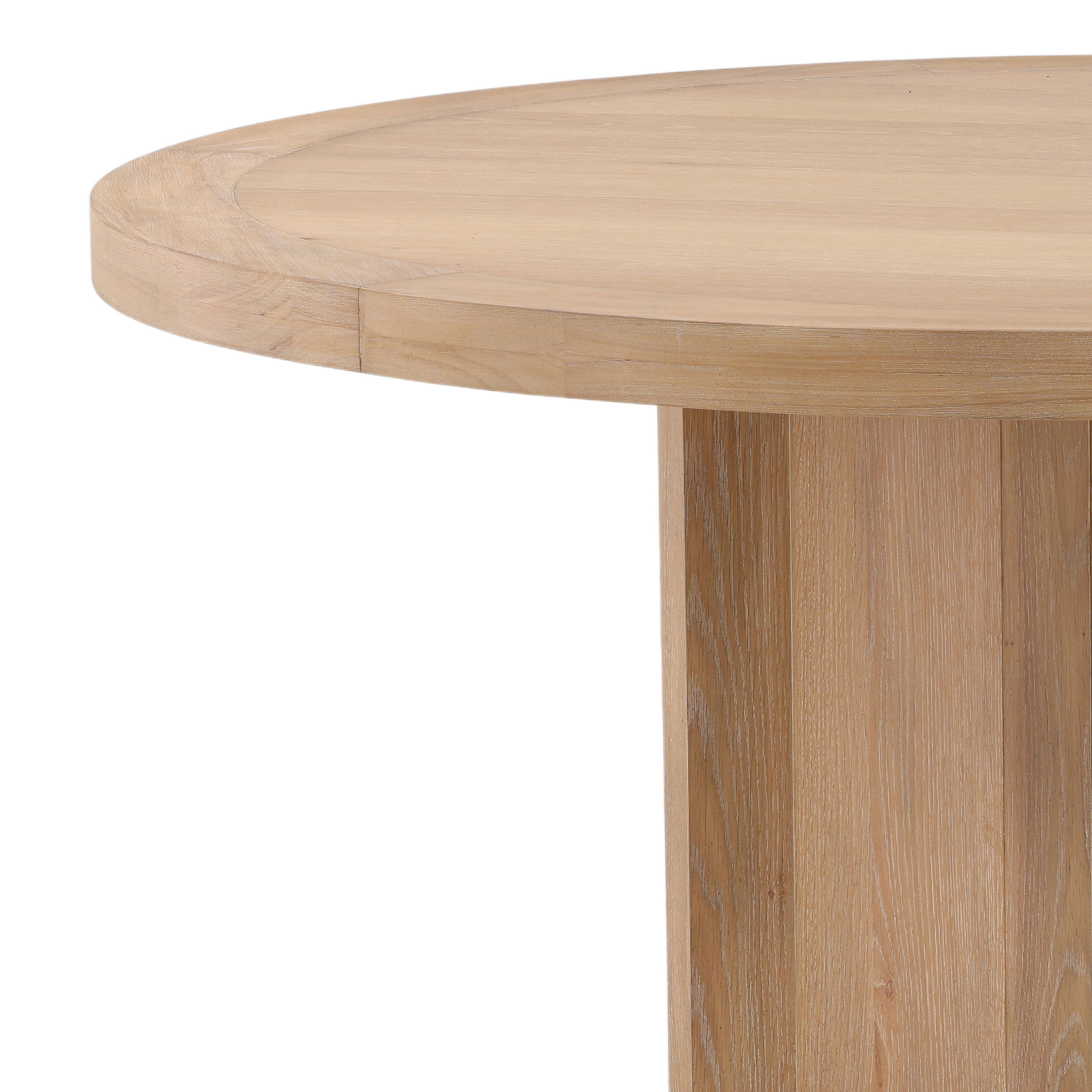 Wystan Dining Table Natural, by Dovetail, 59.84" width x 29.75" height x 59.84" diameter x 59.84" depth View 3