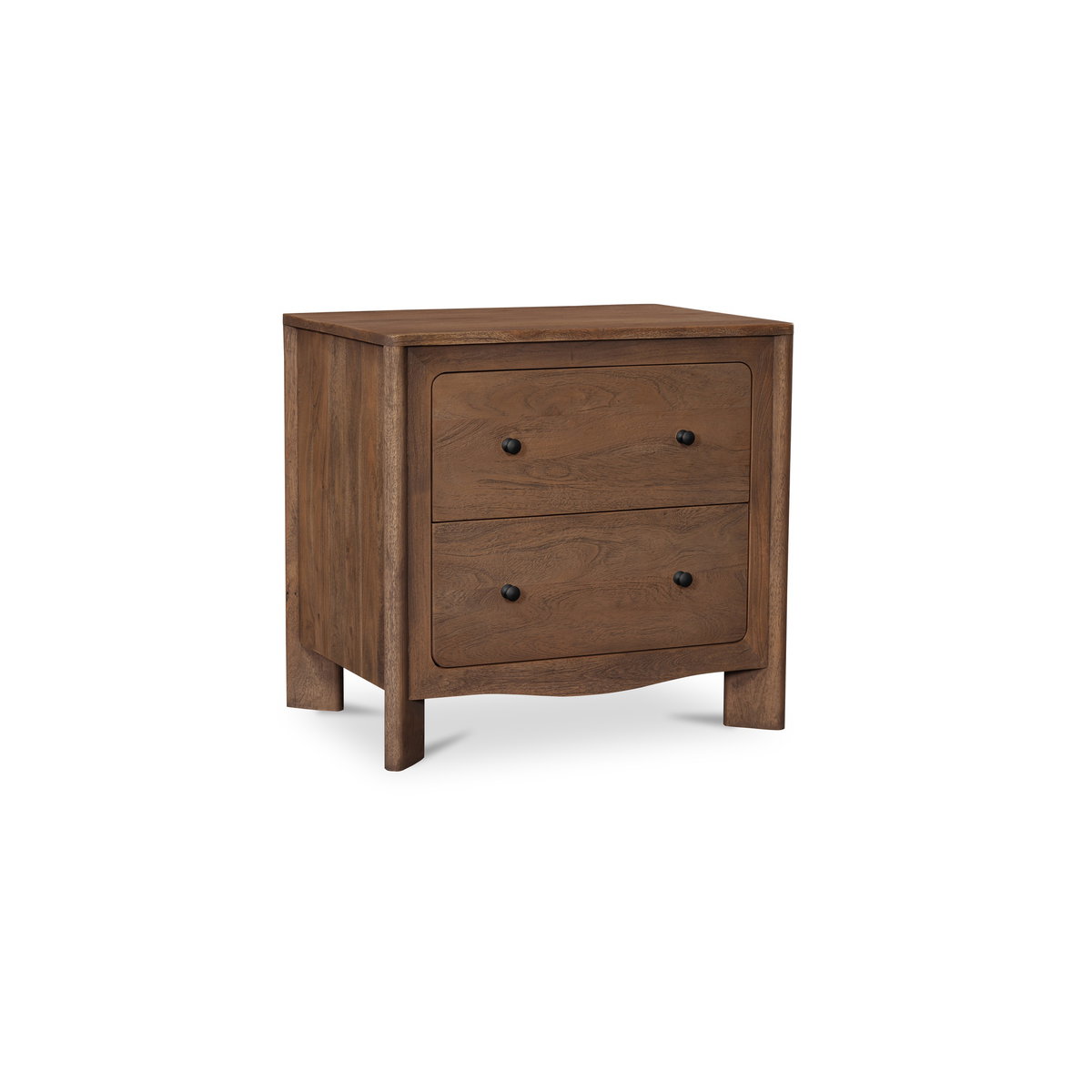 Mabel Nightstand Dark Brown, by Moe's Home, 27.5" width x 25.25" height x 19.5" depth View 2