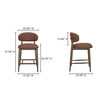 Ellie Counter Stool Rust, Counter & Bar Stool by Moe's Home, 19.5" width x 37" height x 22" depth thumbnail 7