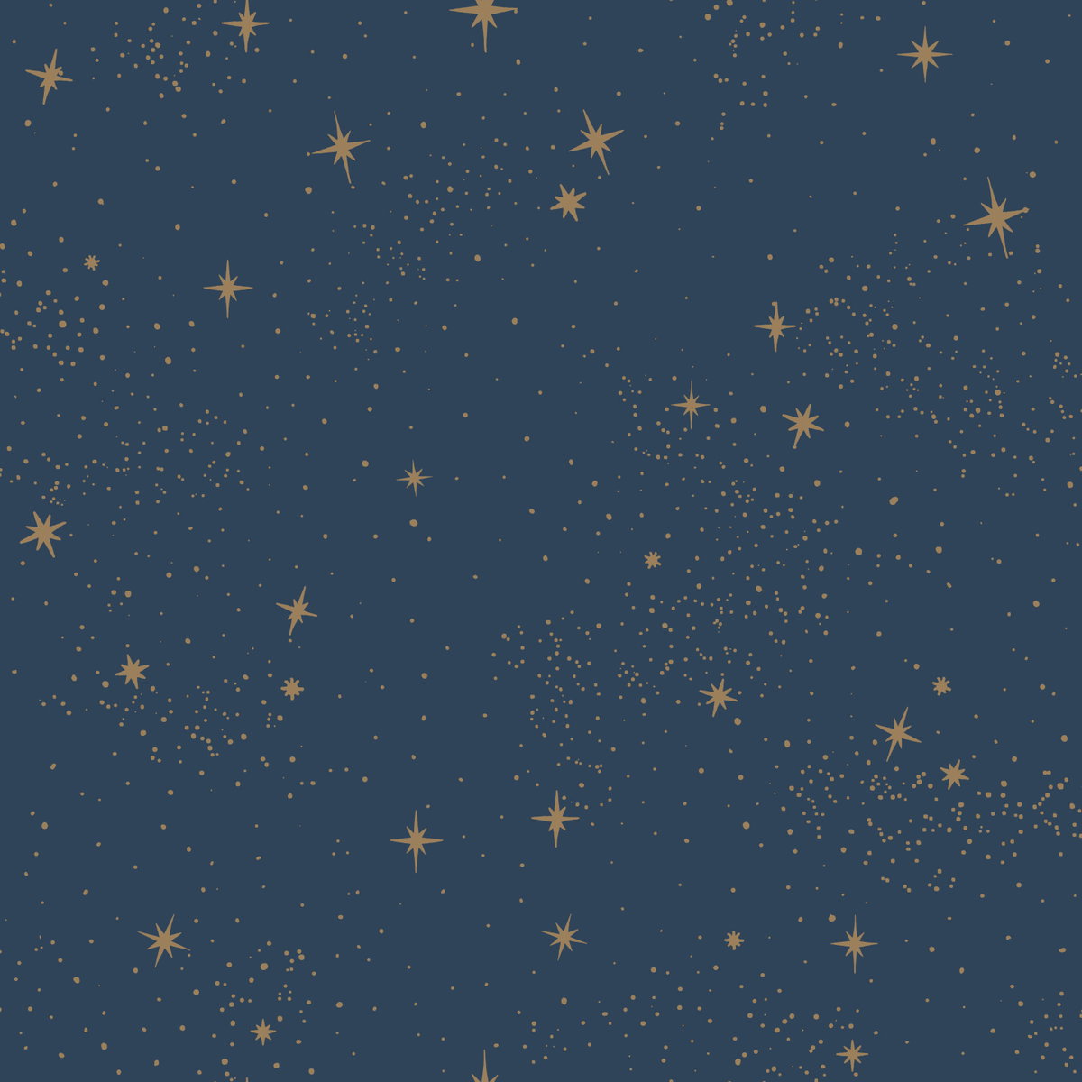 Upon A Star Navy Peel & Stick Wallpaper, by York Wall, 16'6" length x 1'8.5" width x 0.02" depth