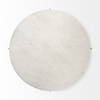 Reinhold 49' Round White Marble Top Gold Metal Base Coffee Table, by Mercana, 49" length x 49" width x 17" height thumbnail 11