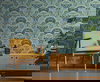 Yarrow Nouveau Blue & Green Wallpaper, by York Wall, 27' length x 2'3" width x 0.02" depth thumbnail 3