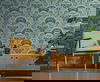 Yarrow Nouveau Blue & Green Wallpaper thumbnail 2