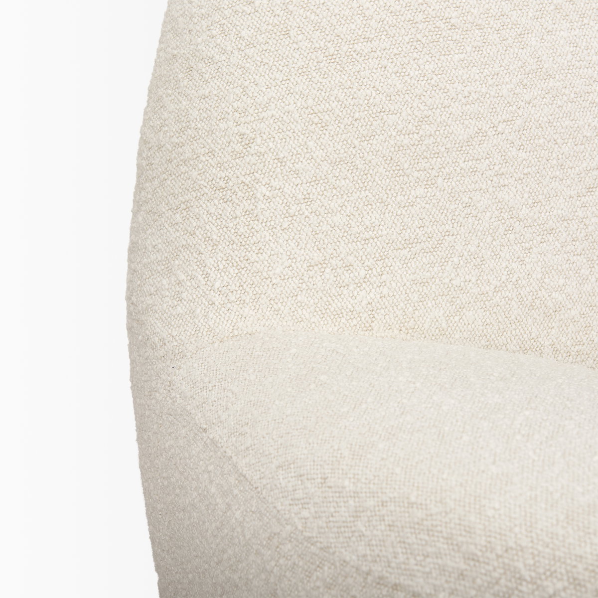 Beverly Cream Boucle Accent Chair, by Mercana, 26.38" length x 32.68" width x 31.5" height View 9