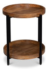 Profile Round End Table, by Sarreid, 1'10" length x 1'10" width x 2' height thumbnail 2