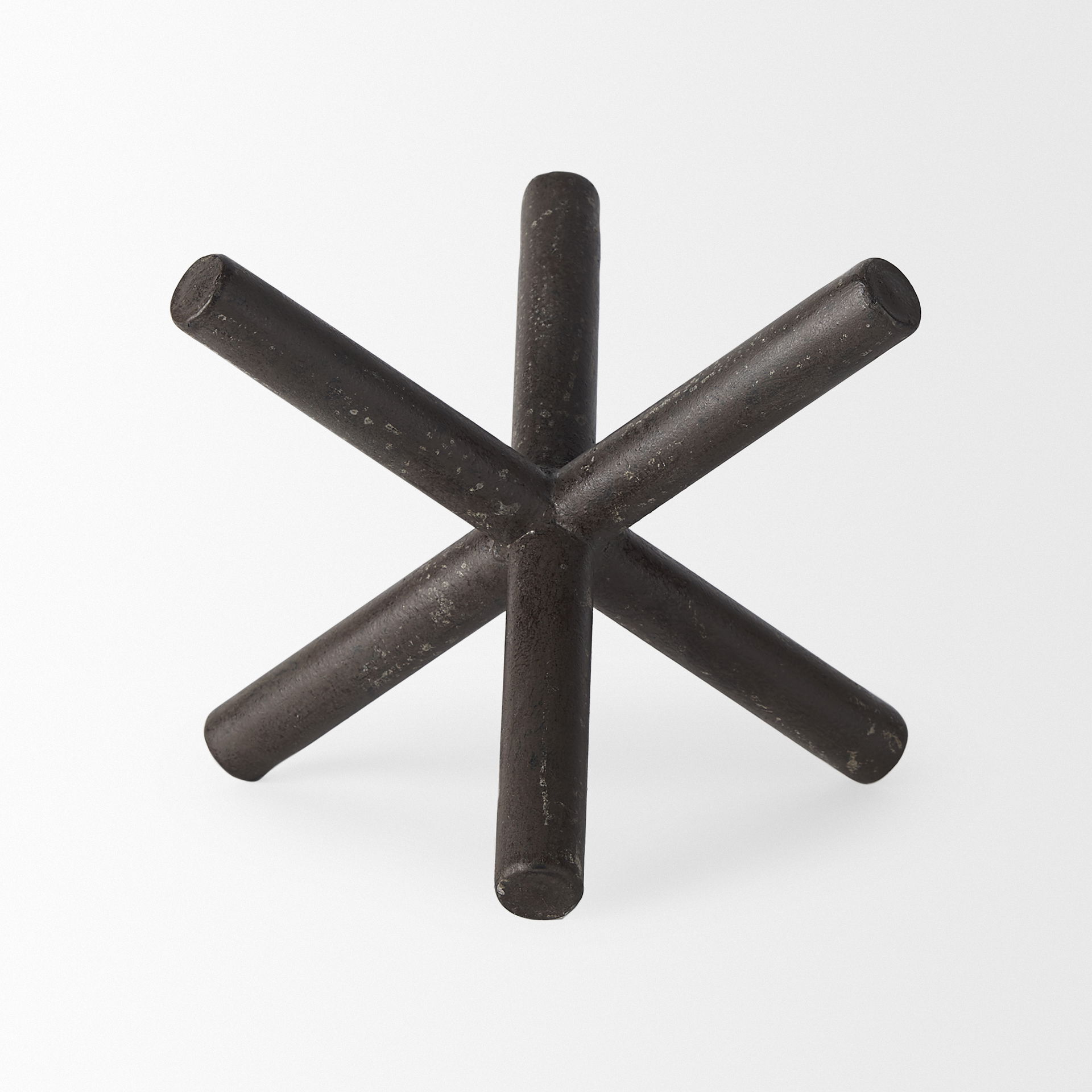 Astericks II (Medium) 8L x 7W Brown Metal Decor Object, Decorative Object by Mercana, 8.07" length x 7.28" width x 6.3" height View 5