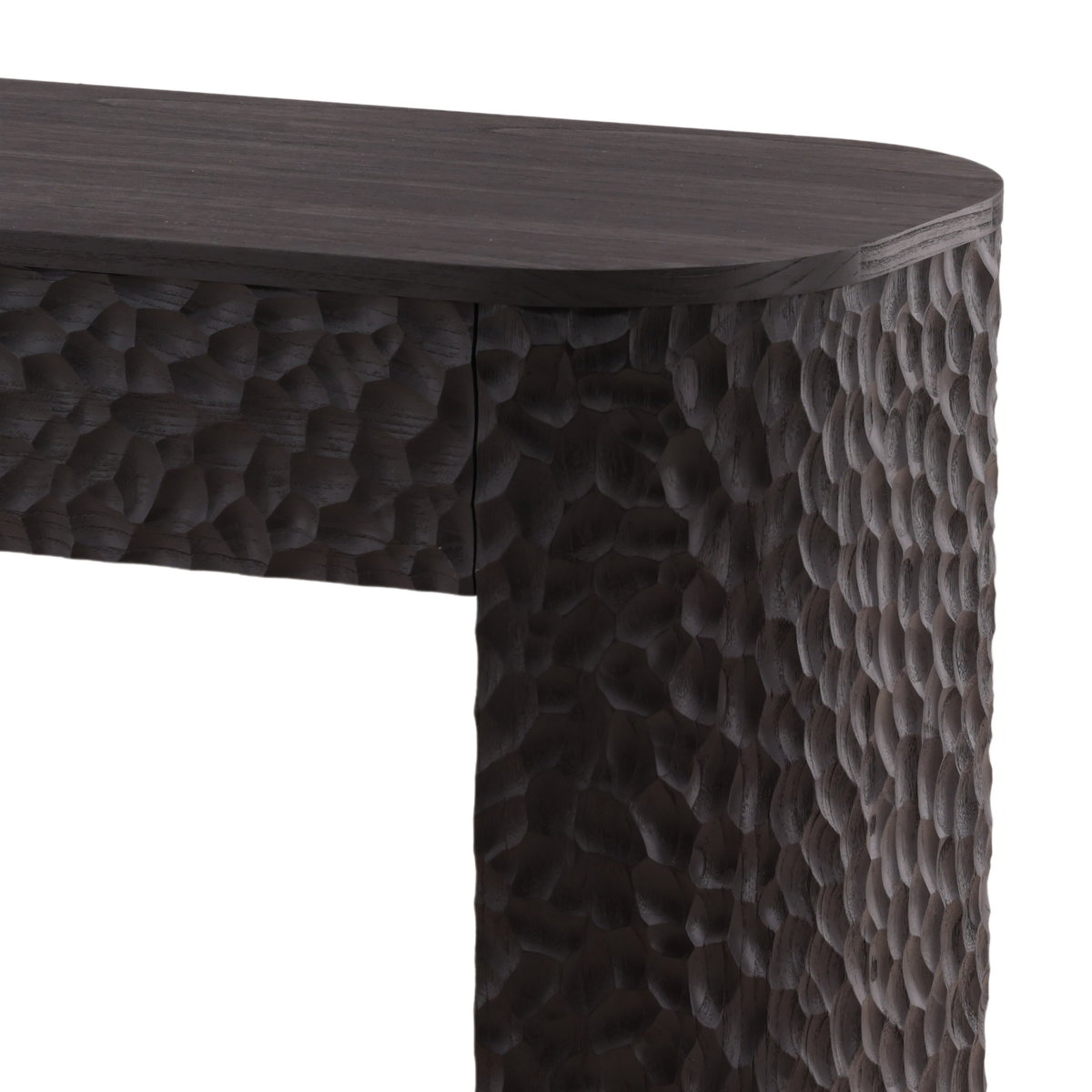 Triston Console Table Dark Brown, by Dovetail, 55.11" width x 31.61" height x 16.5" depth View 5