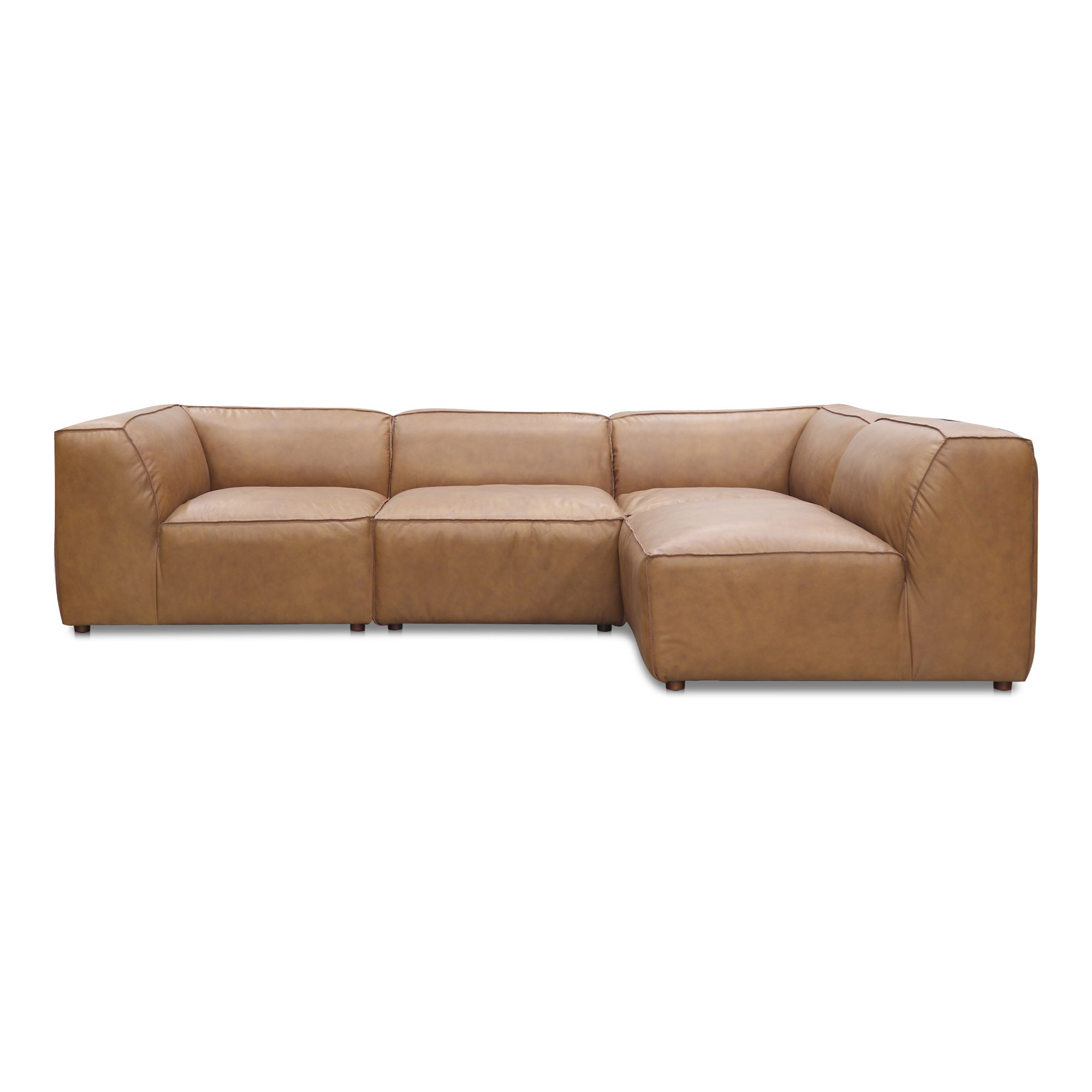 Form Signature Modular Sectional Sonoran Tan, Sectional Sofa by Moe's Home, 112" width x 26" height x 71.5" depth View 1