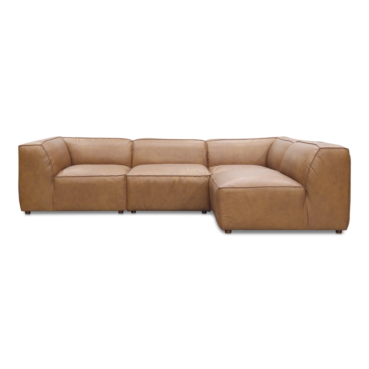 Form Signature Modular Sectional Sonoran Tan, Sectional Sofa by Moe's Home, 112" width x 26" height x 71.5" depth View 1