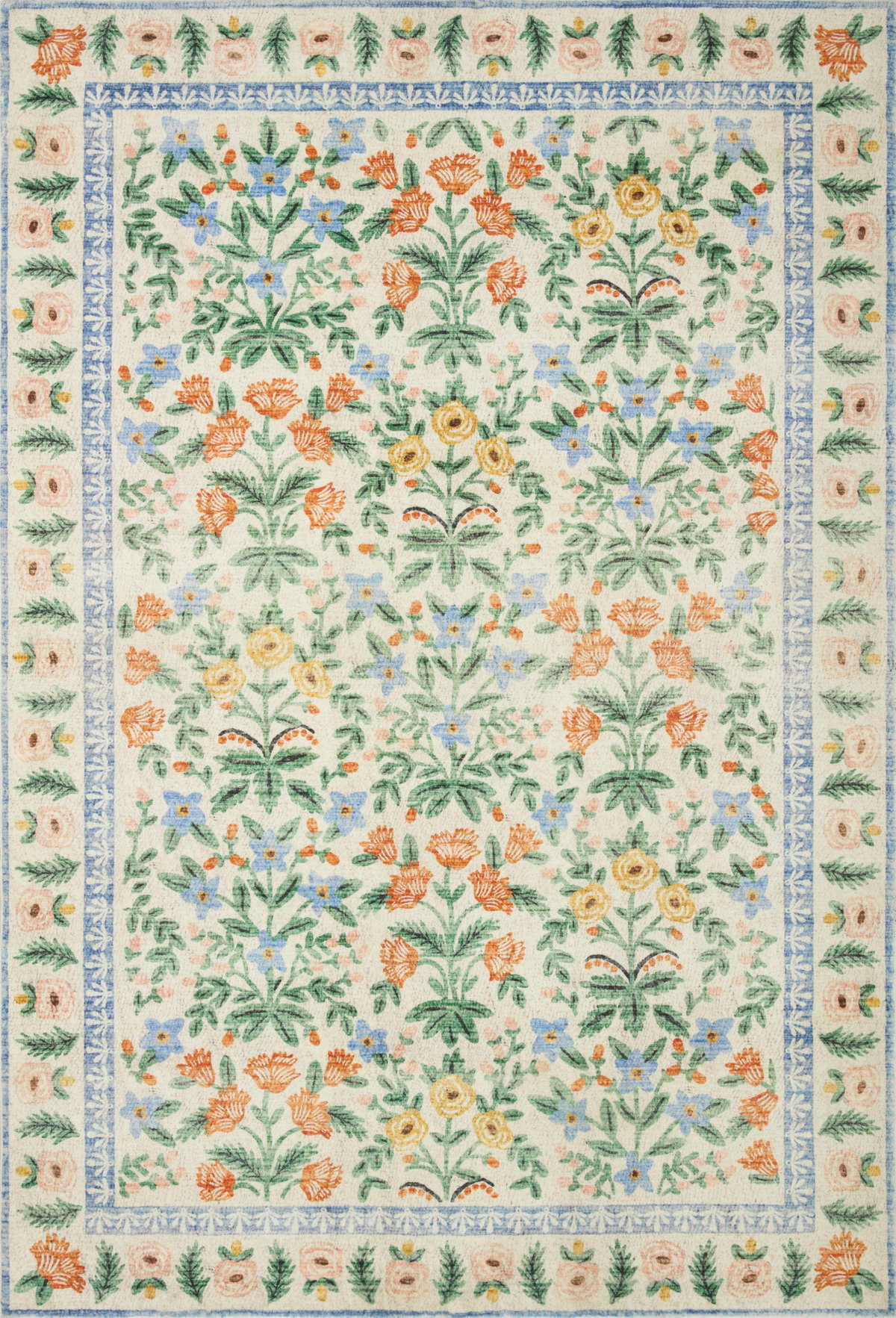 Rifle Paper Co. x Loloi Eden Rug, 2'6" length x 9'6" width View 1