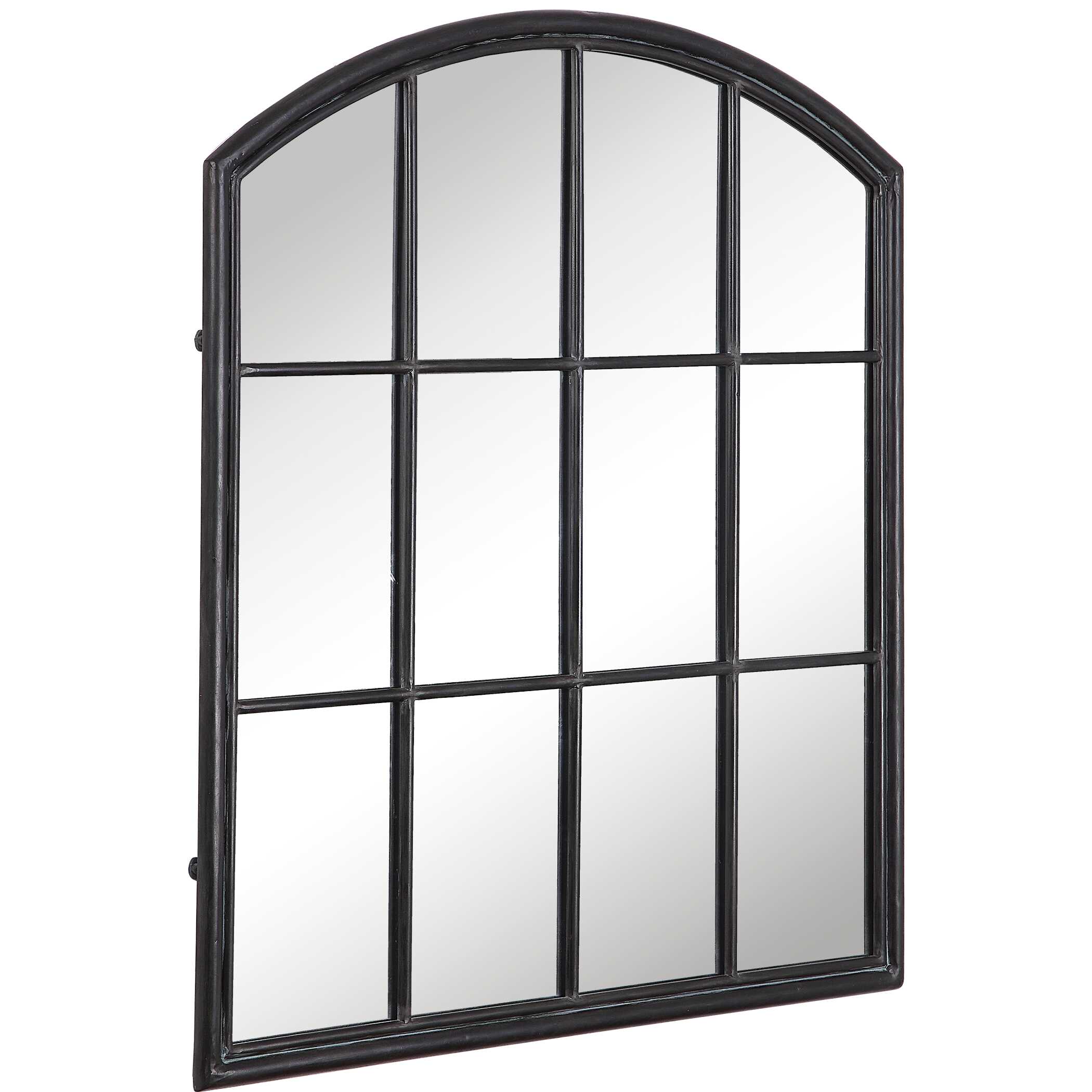 Lyda Aged Black Arch Mirror large image 