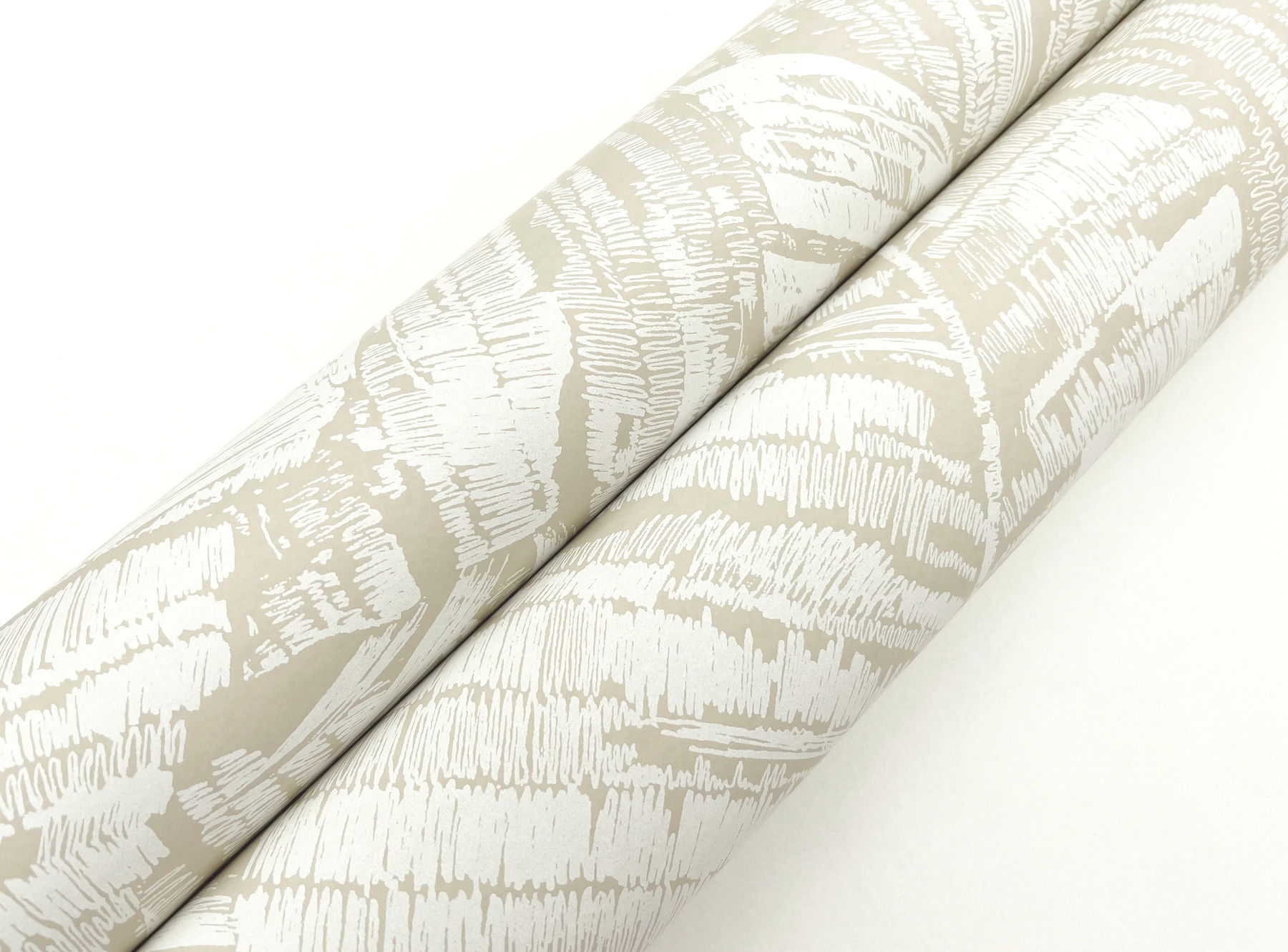 Palm Cove Toile White & Taupe Wallpaper, by York Wall, 27' length x 2'3" width x 0.02" depth View 5
