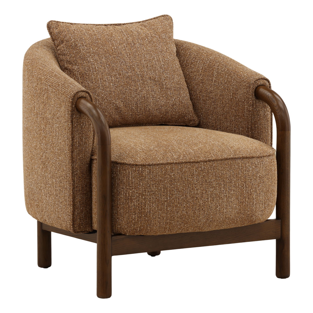 Rimas Occasional Chair Brown, Accent Chair by Dovetail, 29.1" width x 29.25" height x 31" depth View 1