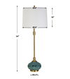 Kaimana Aged Blue Buffet Lamp, by Uttermost, 13" width x 34" height x 13" depth thumbnail 3