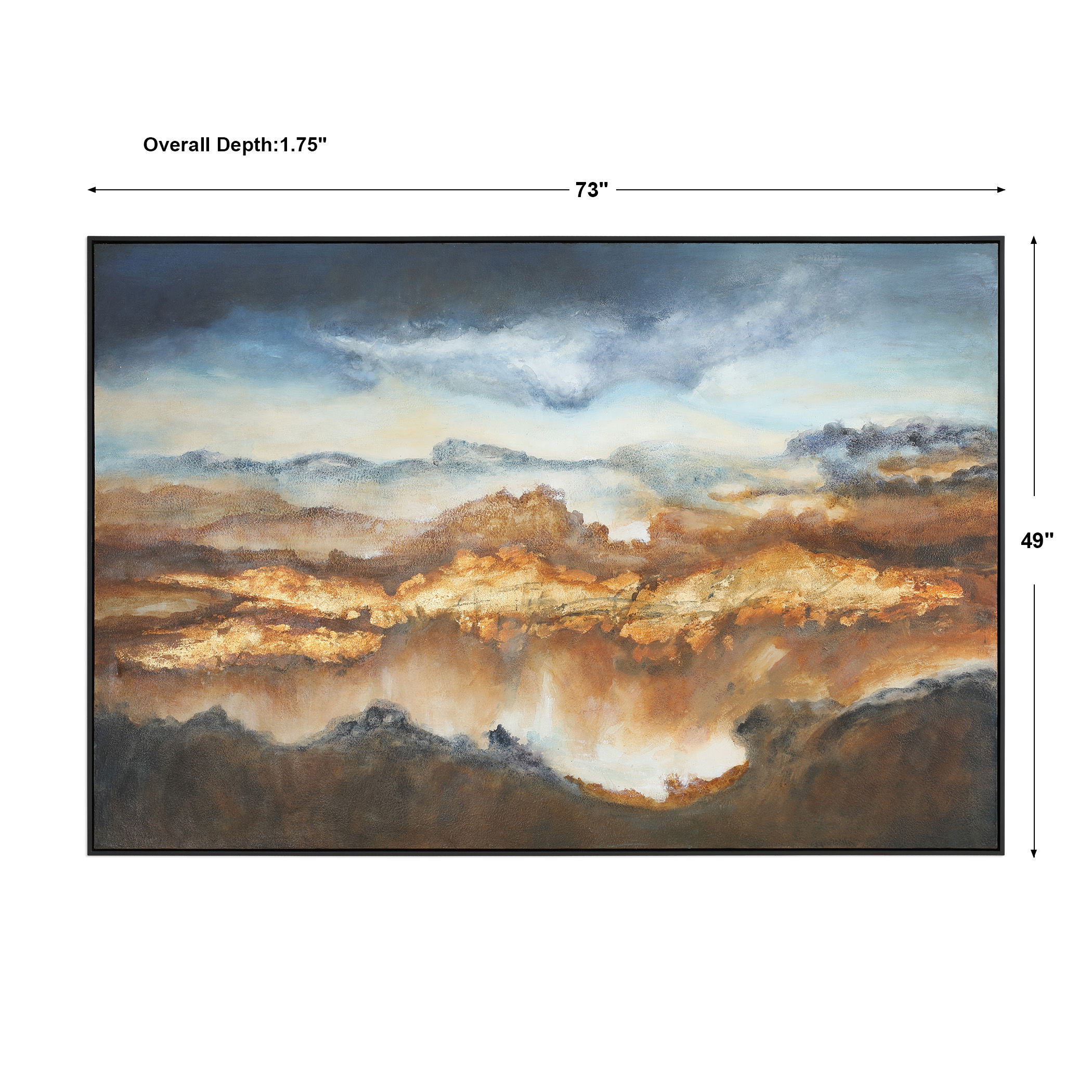 Valley Of Light Landscape Art, Painting by Uttermost, 73" width x 49" height x 1.75" depth View 3
