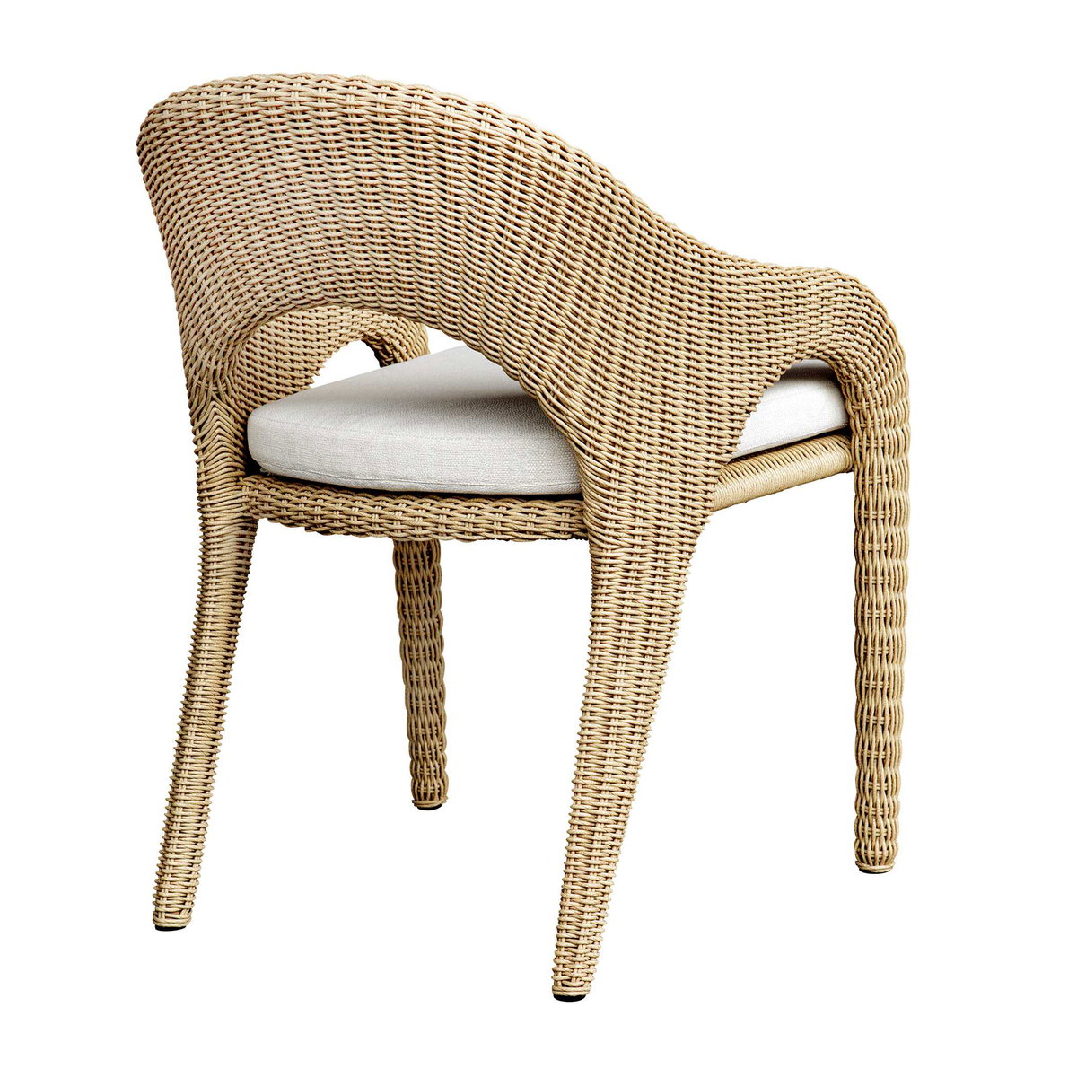 Kavali Outdoor Wicker Dining Armchair, Outdoor Chair by Uttermost, 1'11.5" width x 2'8" height x 2'1.25" depth View 9