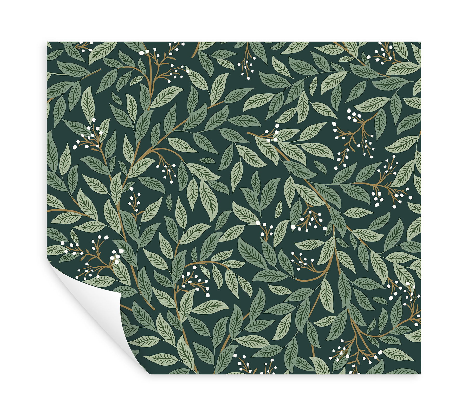 Willowberry Emerald Peel & Stick Wallpaper large image 