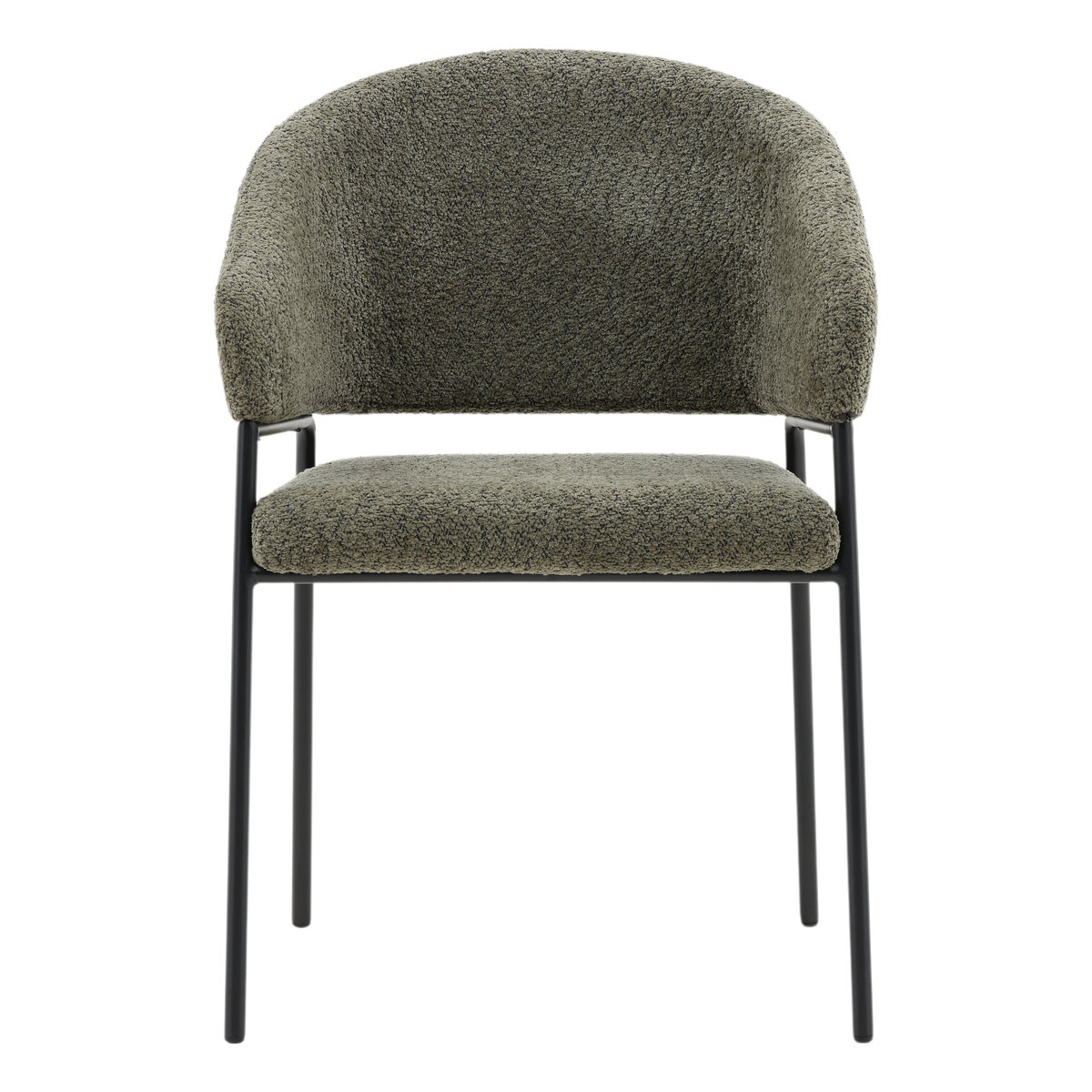 Cathey Dining Chair Set of 2 Olive, by Dovetail, 22.75" width x 33" height x 23" depth View 2