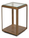 Gilbert Shagreen Side Table, Tawny Brown, Side & End Table by Sarreid, 18" length x 18" width x 24" height thumbnail 19