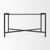 Lucas 30x30 White Marble Top Black Metal Base Coffee Table, by Mercana, 30" length x 30" width x 17" height thumbnail 6