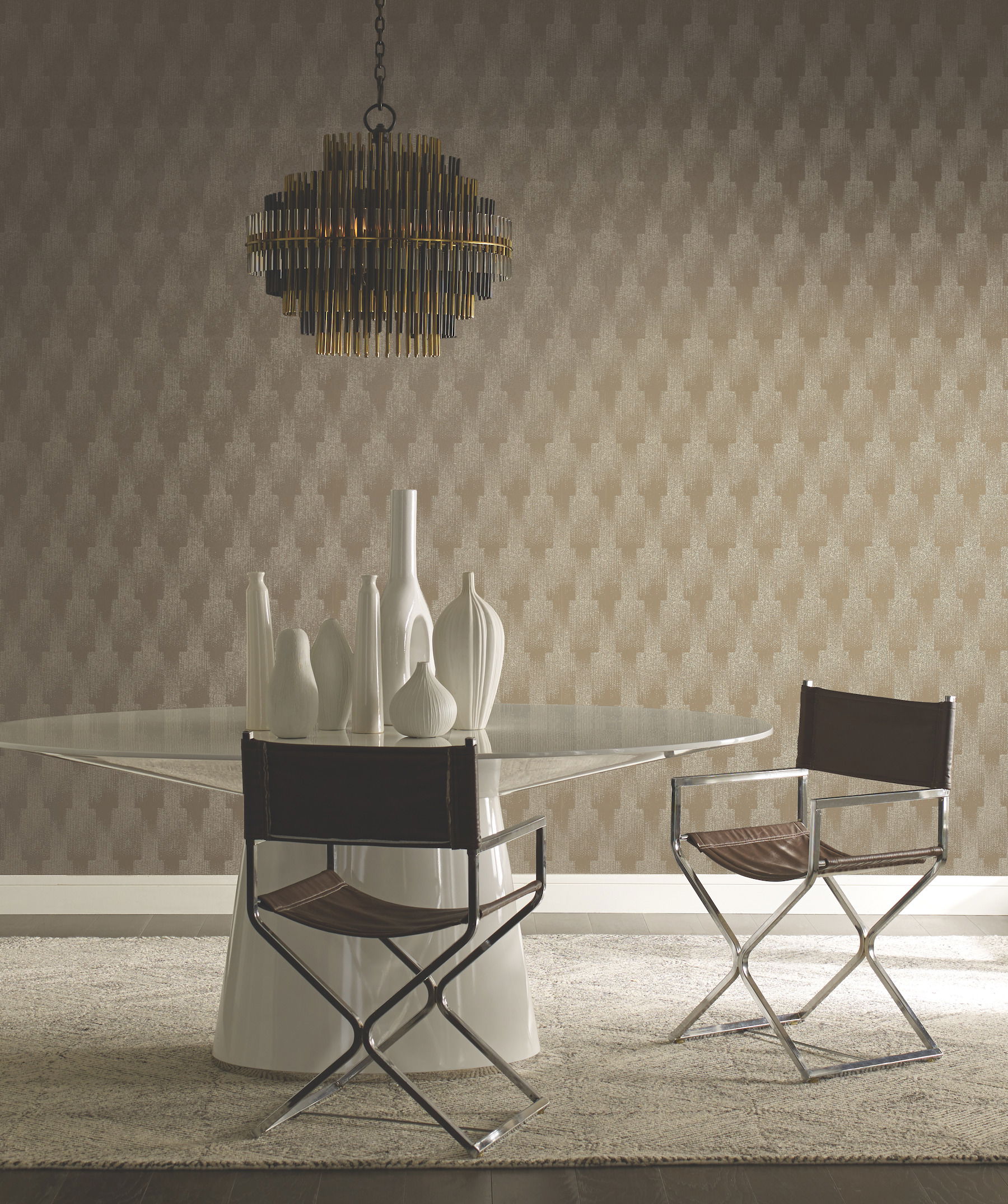 Flapper Metallic Wallpaper, by York Wall, 27' length x 2'3" width x 0.02" depth View 2