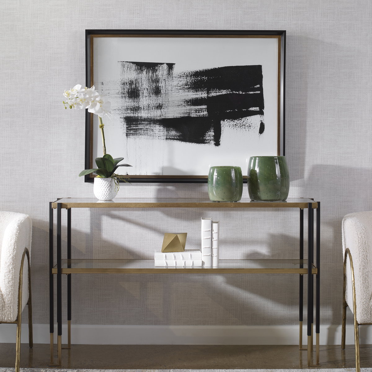 Mystere Framed Contemporary Print, Art by Uttermost, 32.75" width x 42.75" height x 2" depth View 2
