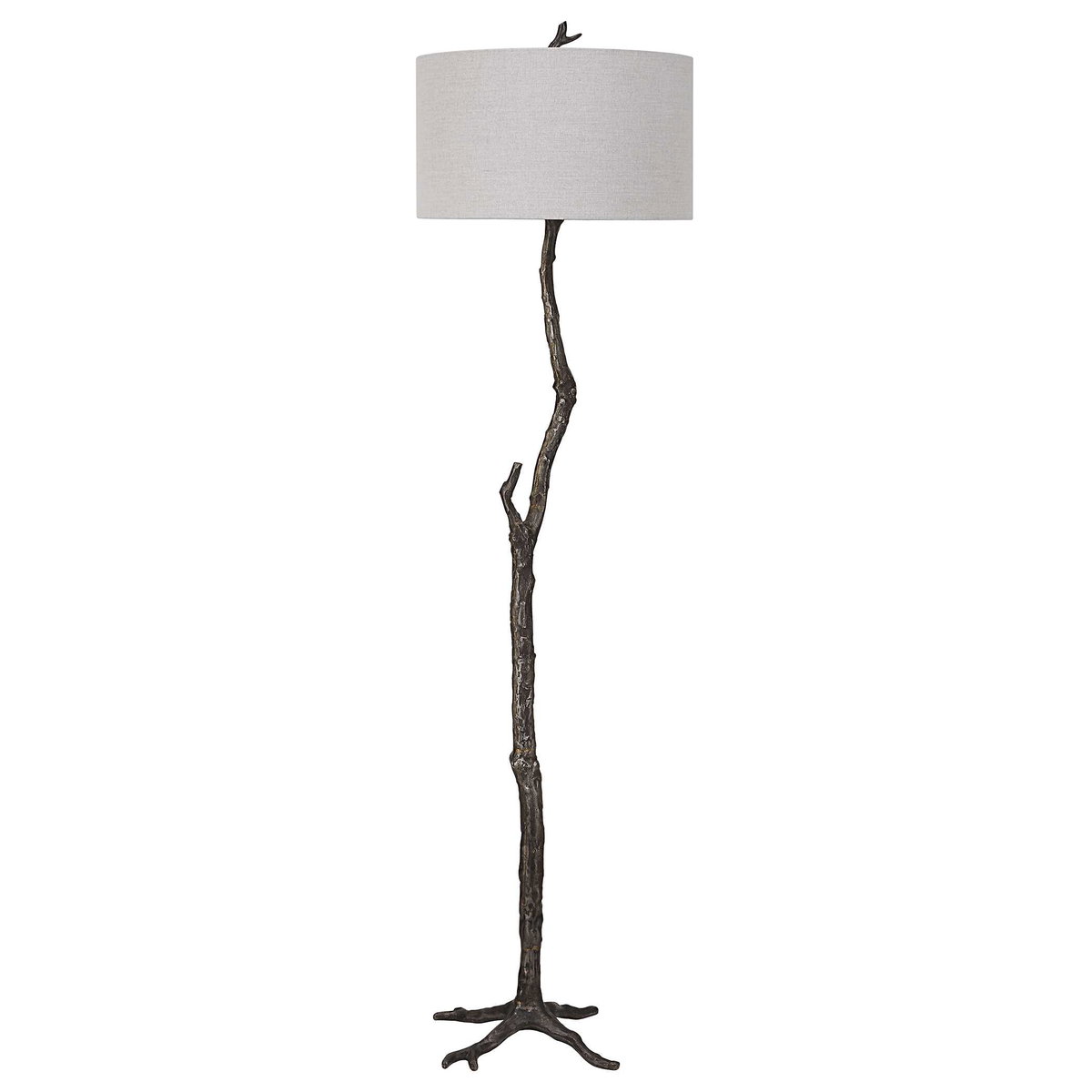 Spruce Rustic Floor Lamp, by Uttermost, 1'6" width x 5'8.5" height x 1'6" depth View 5