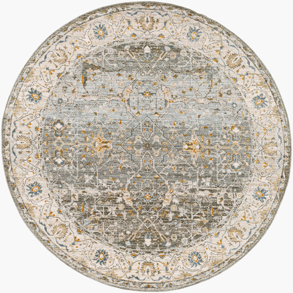 Dresden Machine Woven Rug, by Surya, 5'2.99" length x 5'2.99" width