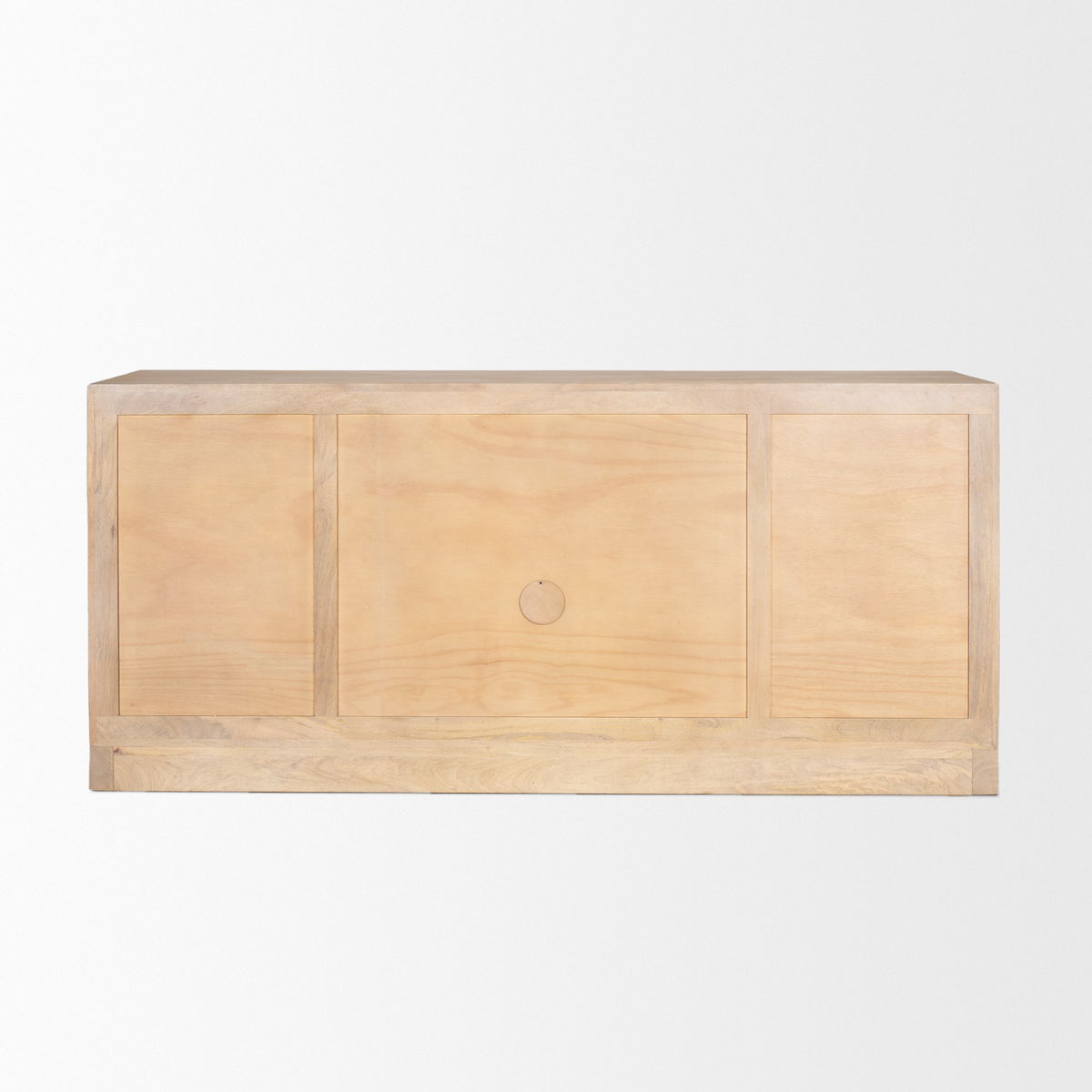 Suri Light Brown Wood with Glass Doors Sideboard, Sideboards & Buffet by Mercana, 80" length x 18" width x 36" height View 7