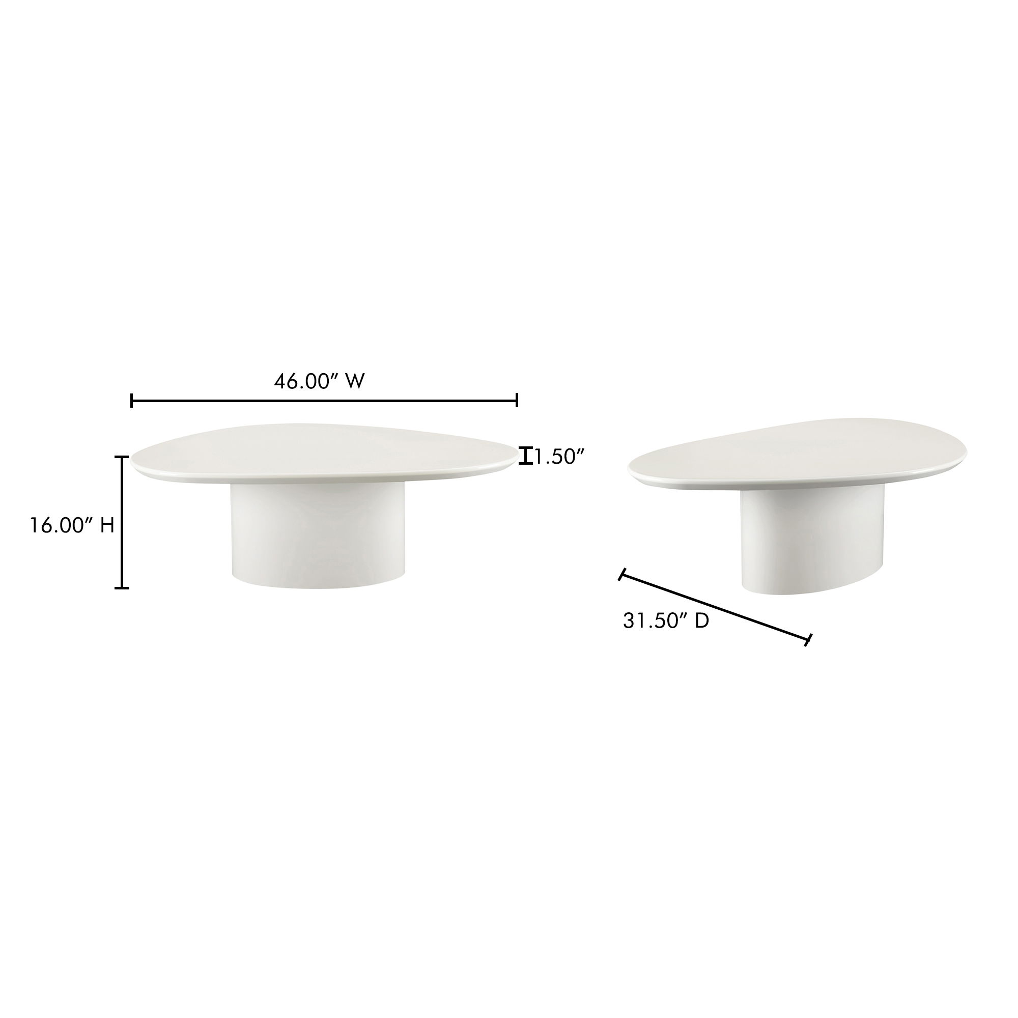 Eden Coffee Table Ivory Lacquer large image 