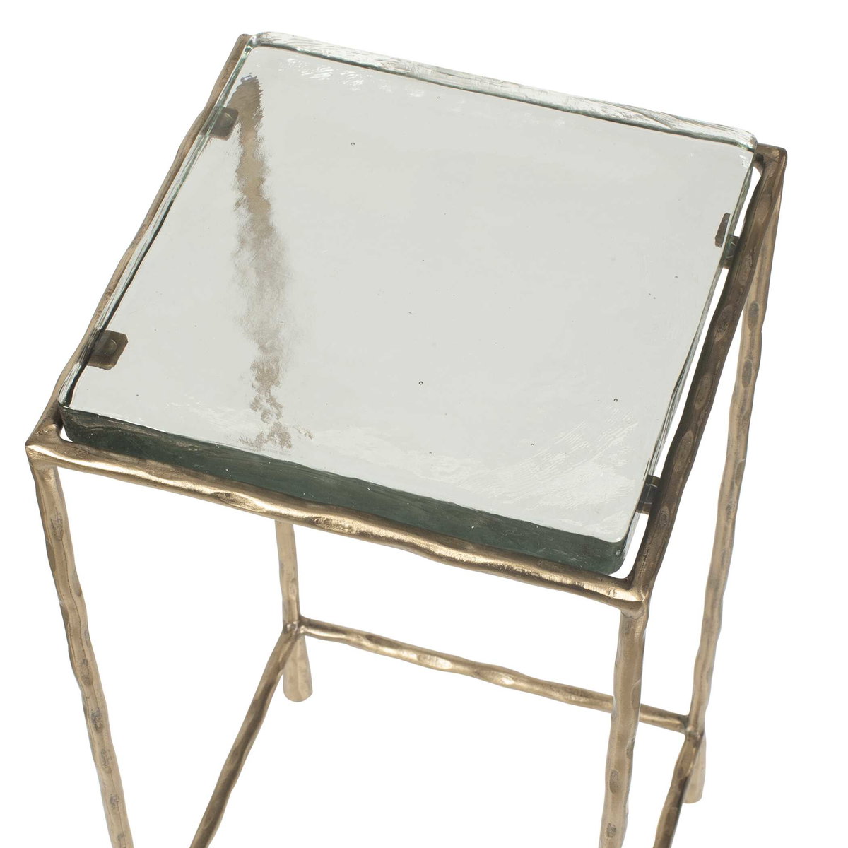 Ovard Antiqued Gold Accent Table, Side & End Table by Uttermost, 11.5" width x 24" height x 11.5" depth View 5