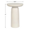 Joppa White Outdoor Accent Table, Outdoor Table by Uttermost, 1'3" width x 1'9" height x 1'3" depth thumbnail 3