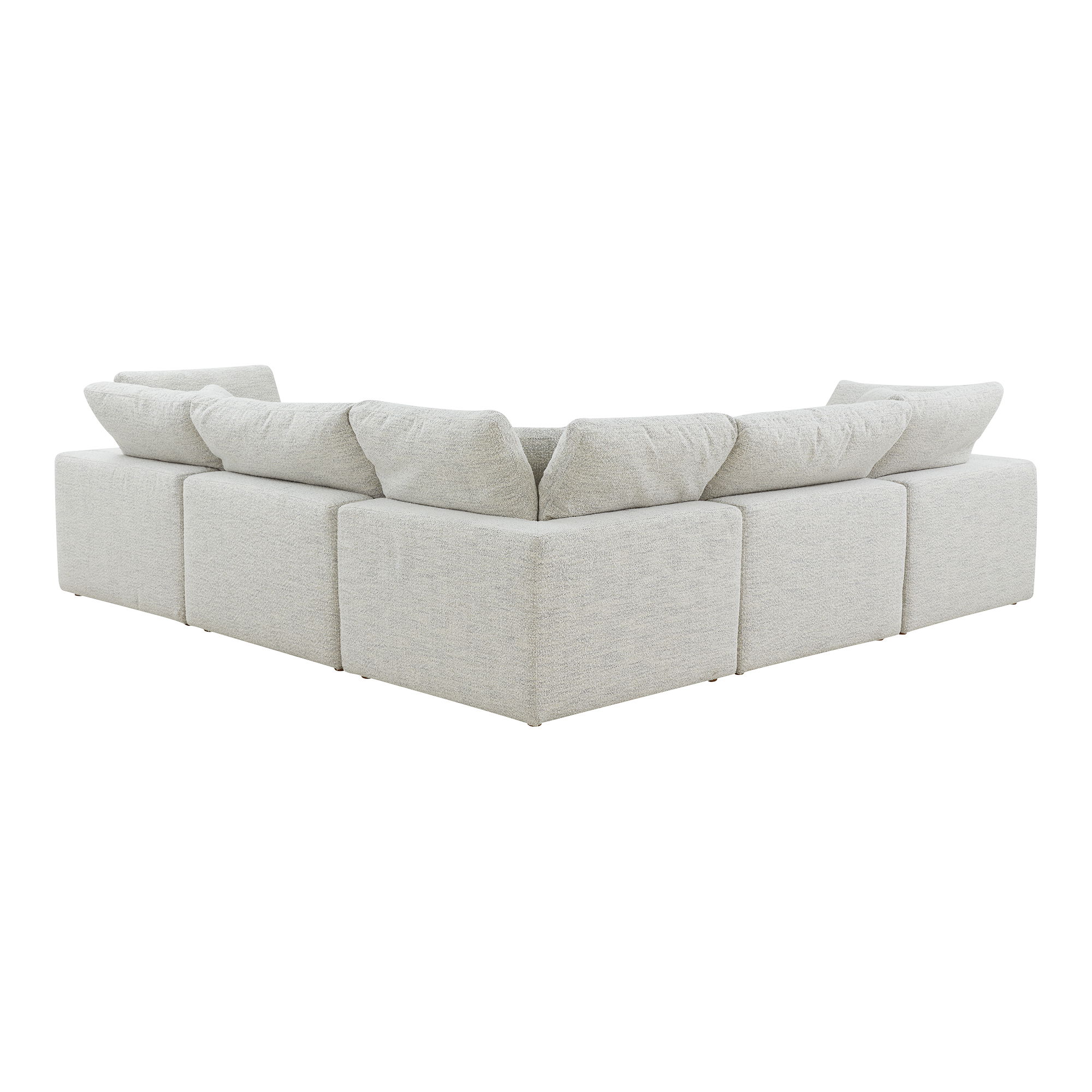 Terra Condo Classic L-shaped Modular Sectional Coastside Sand, Sectional Sofa by Moe's Home, 114" width x 32" height x 114" depth View 5