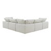 Terra Condo Classic L-shaped Modular Sectional Coastside Sand, Sectional Sofa by Moe's Home, 114" width x 32" height x 114" depth thumbnail 5