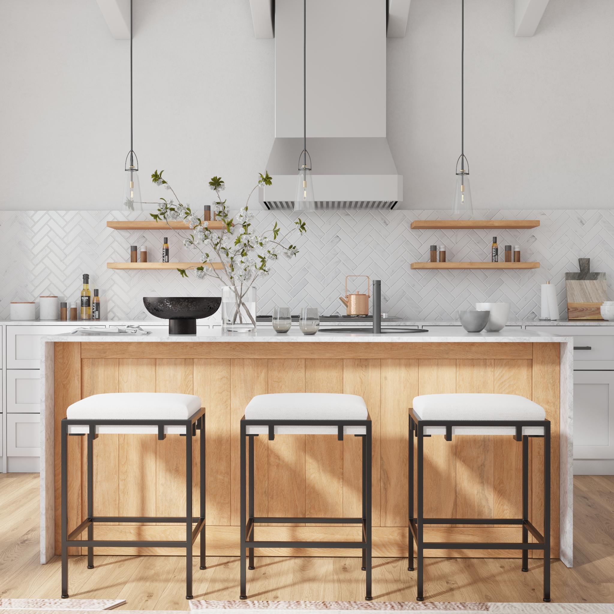 Paradox Counter Stool, Furniture by Uttermost, 18" width x 26.5" height x 14.12" depth View 2