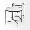 Samantha (Small) Black Mirror Top  Accent Table, Side & End Table by Mercana, 19.69" length x 19.69" width x 24.21" height thumbnail 5