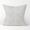 Jayden 22x22 Cream with Black Print Linen Square Pillow Cover, Decorative Pillow by Mercana, 22" length x 22" width x 0.2" height thumbnail 4