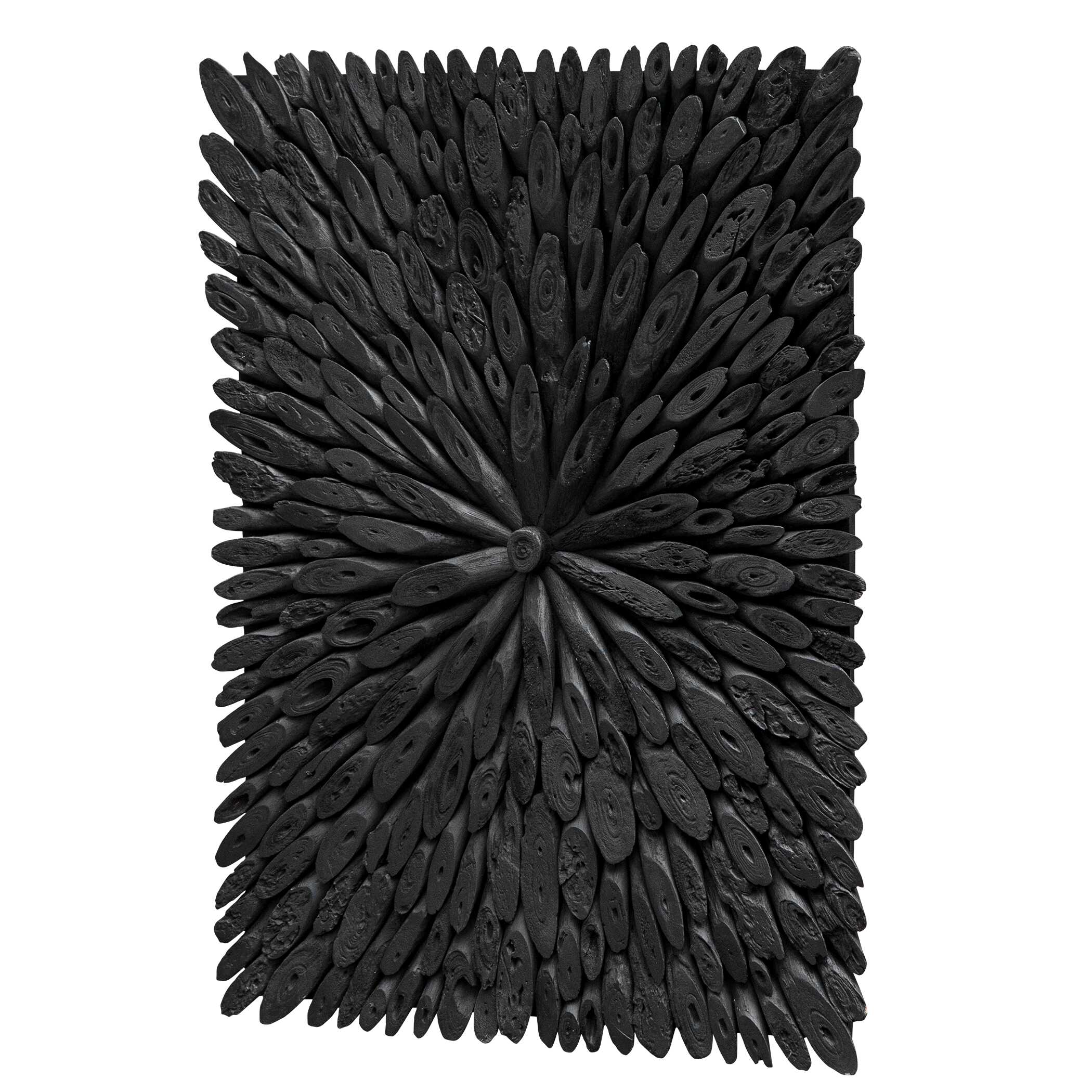 Bahama Black Wood Wall Decor, Sculptural Wall Art by Uttermost, 39.37" width x 29.5" height x 1.4" depth View 6
