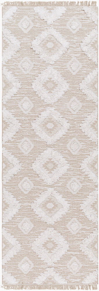 Morocotton Machine Woven Rug, by Surya, 7'2.61" length x 2'6.31" width