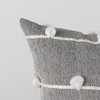 Linda 20x20 Navy And Cream With White Detail Pillow Cover, Decorative Pillow by Mercana, 20" length x 20" width x 0.2" height thumbnail 10